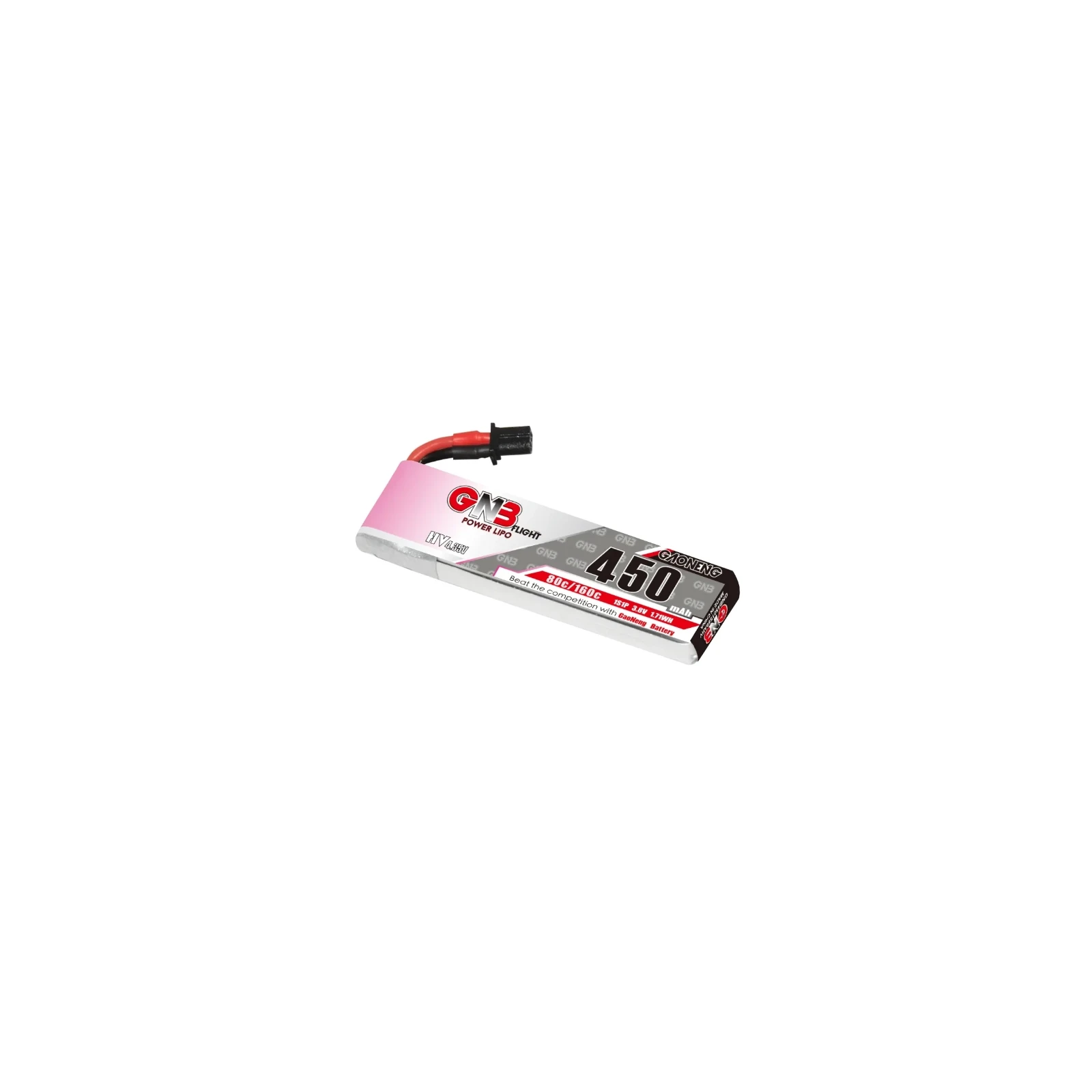 GNB LiHV 1S 450mAh 80C - LiPo baterie s konektorem A30