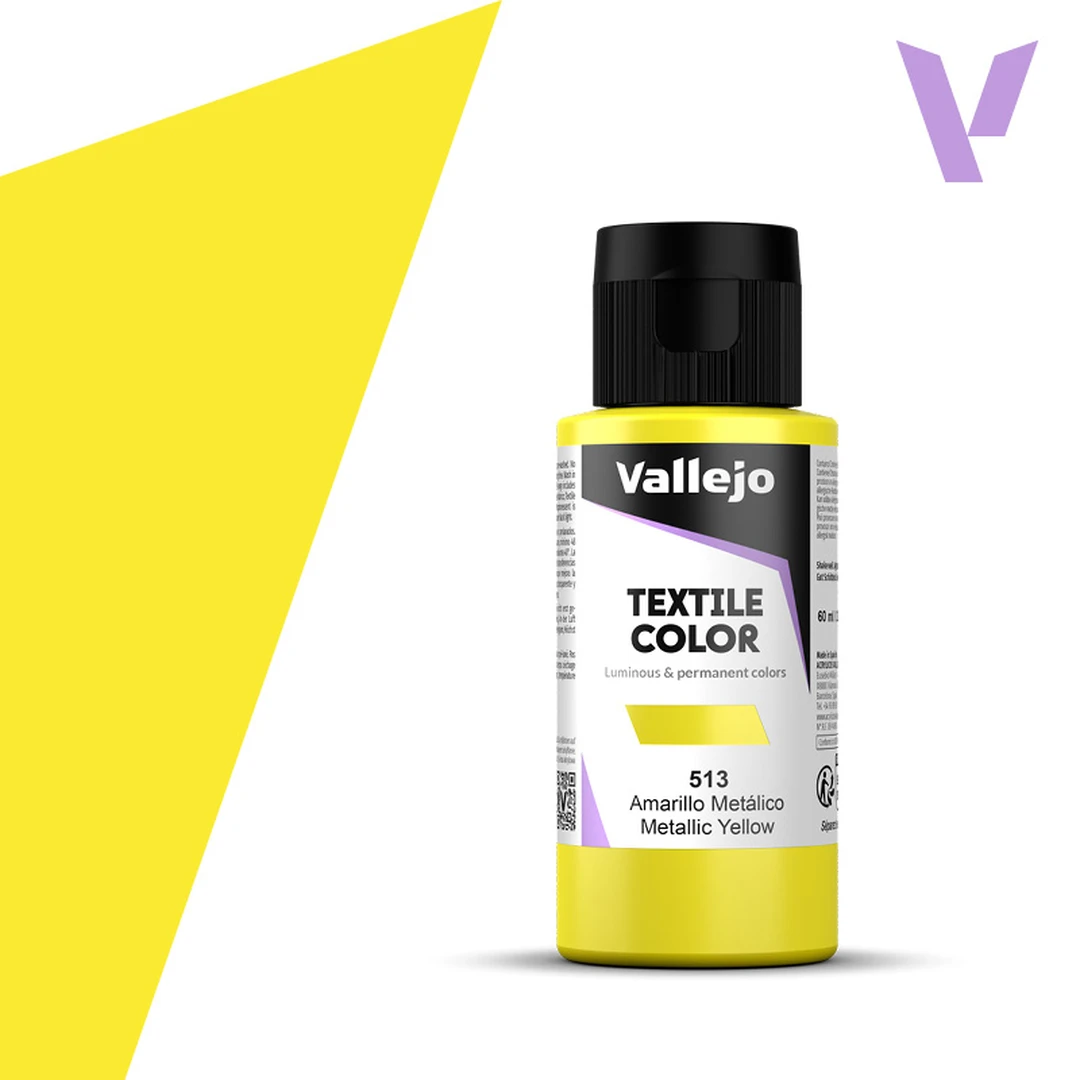 Vallejo Textile Color 40513 Metallic Yellow (60ml)
