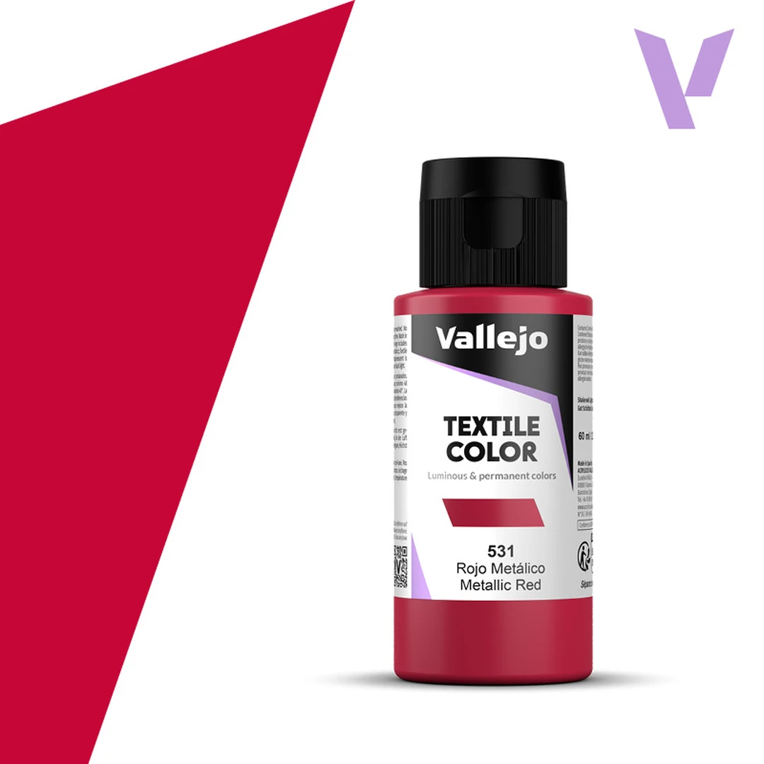 Vallejo Textile Color 40531 Metallic Red (60ml)