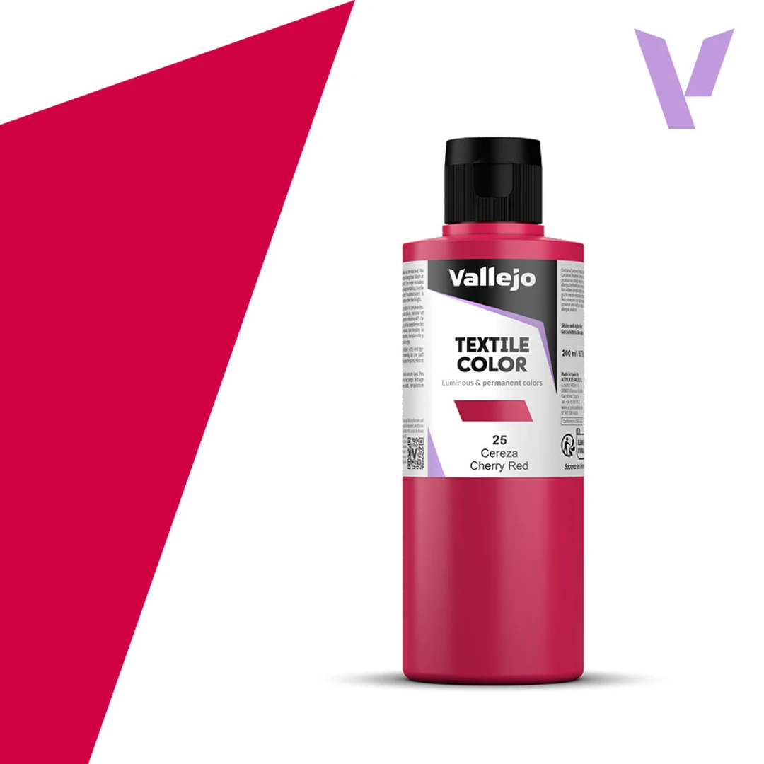 Vallejo Textile Color 41025 Cherry Red (200ml)