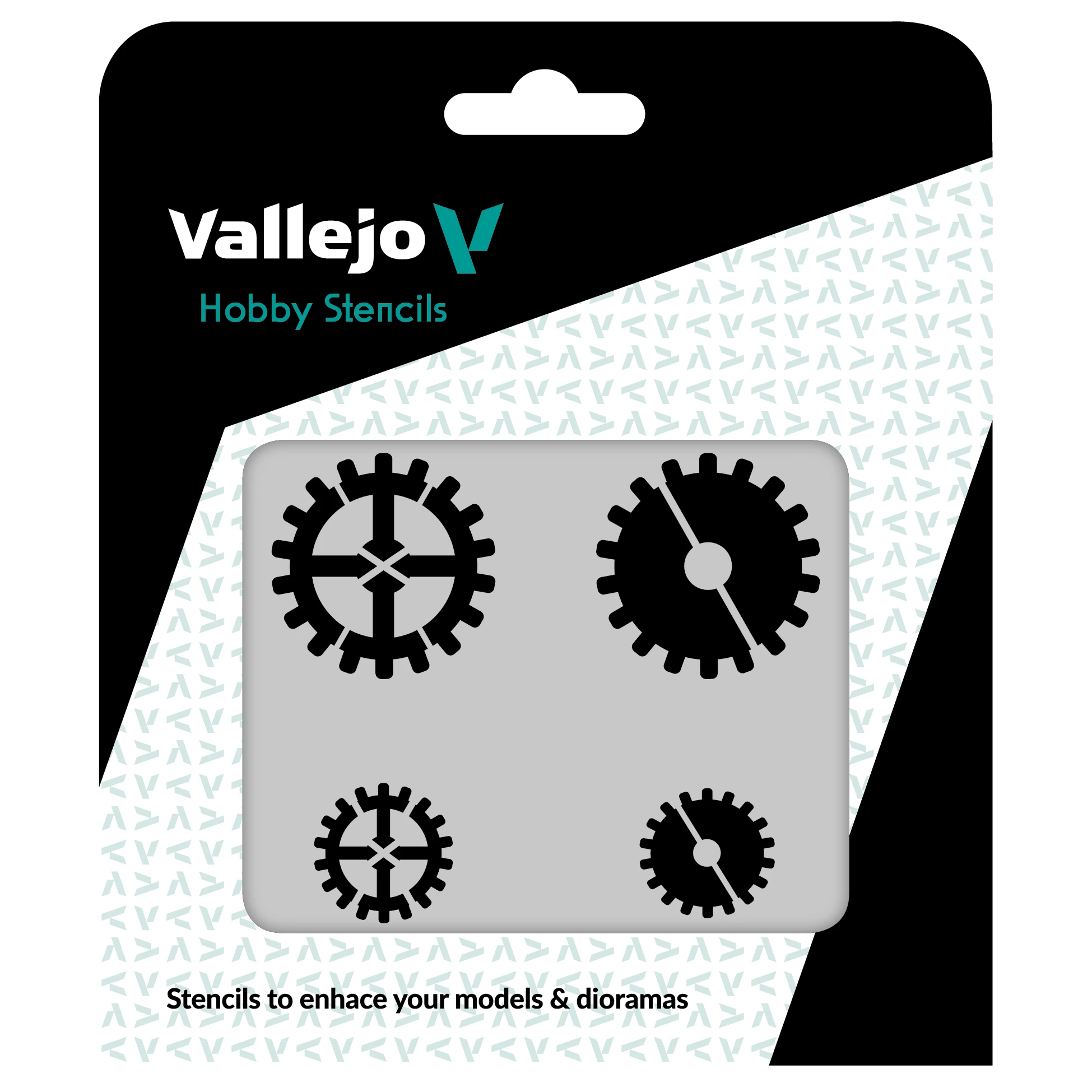 Vallejo Šablona Gear Markings - ST-SF001 (Vallejo Hobby Stencils)