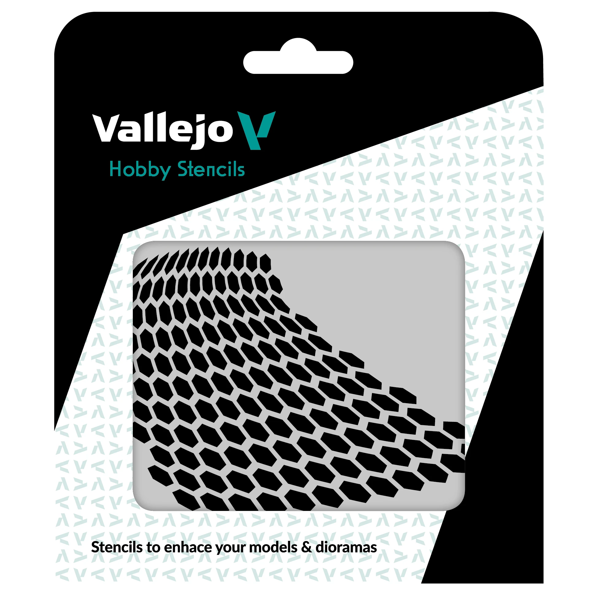 Vallejo Šablona Distorted Honeycomb - ST-SF003 (Vallejo Hobby Stencils)