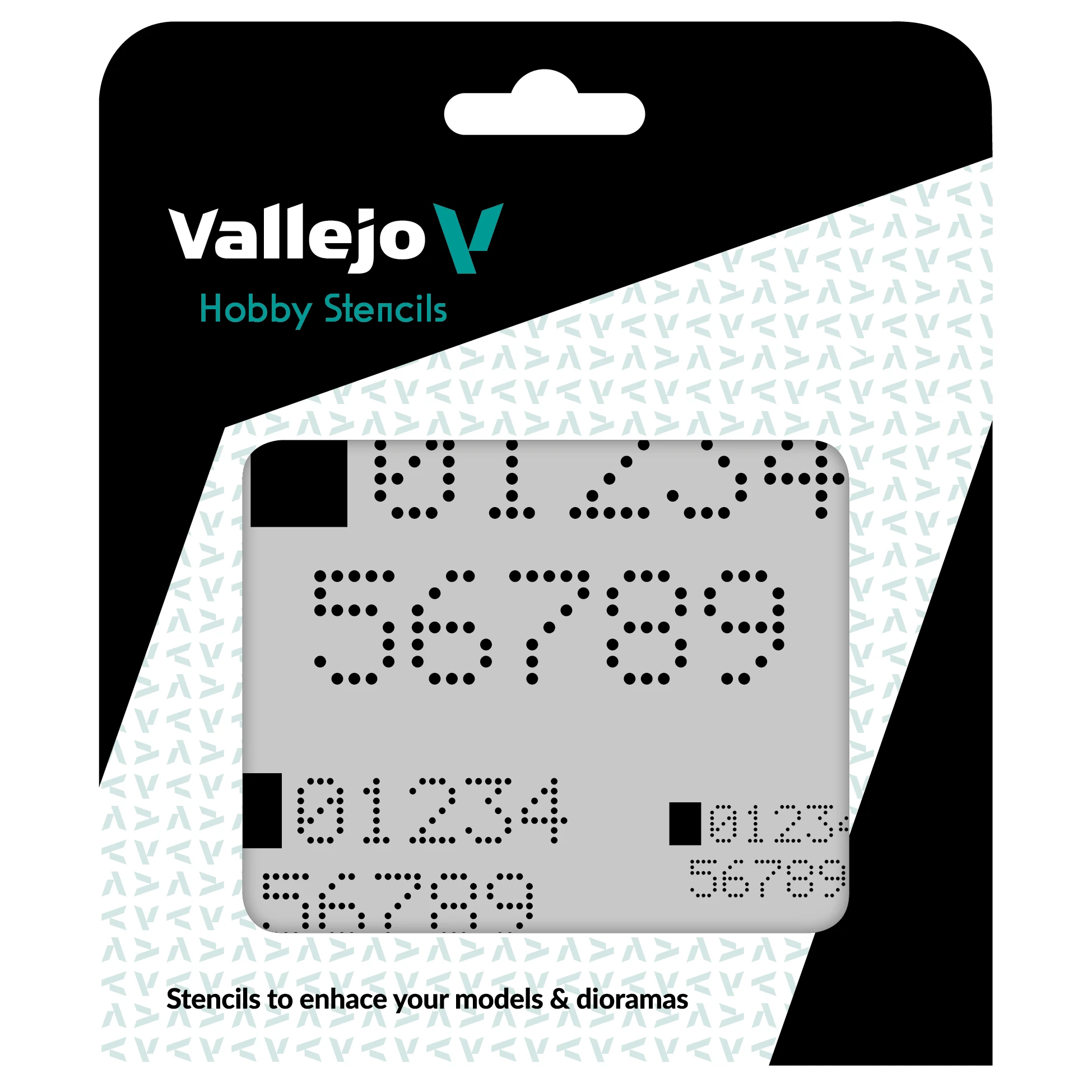 Vallejo Šablona Digital Numbers - ST-SF004 (Vallejo Hobby Stencils)