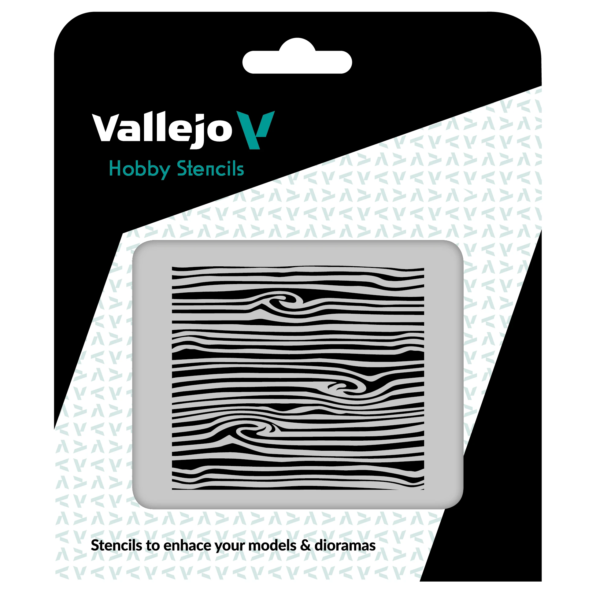 Vallejo Šablona Wood Texture No. 2 - ST-TX007 (Vallejo Hobby Stencils)