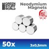 neodymium magnets 3x0 5mm 50 units n52