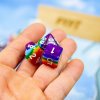 Set 7 duhových RPG kostek: D4, D6, D8, D10, D12, D20, D10%