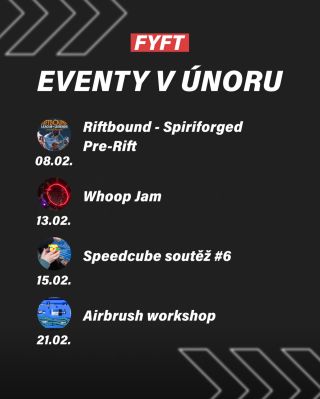 Tak tohle nás čeká v únoru👀 chystáte se na nějaký z eventů? >>> #fyft