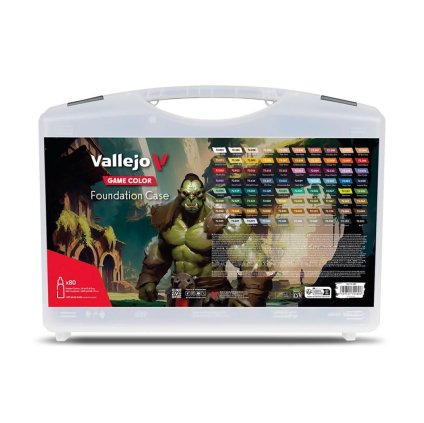Satz von 80 Farben - Vallejo Game Color FOUNDATION CASE 72180 (Vallejo)