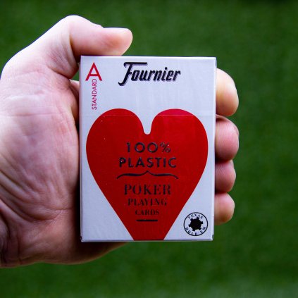 Fournier 2500 plastové pokerové karty (Farbe Rot)