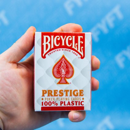 Plastové karty Bicycle Prestige JUMBO Index (USPCC) (Farbe Blau)