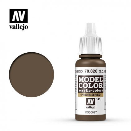 Vallejo Model Color 70826 German Cam.Med.Brown 17ml