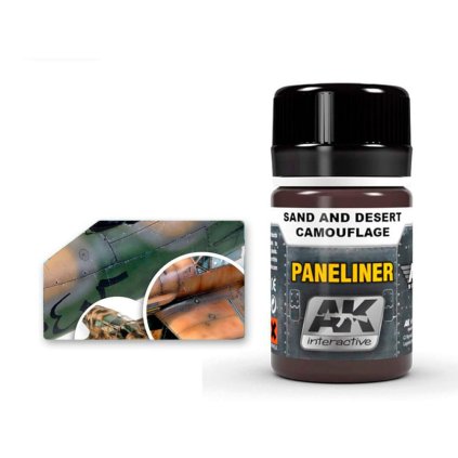 64411 ak air weathering ak2073 paneliner for sand and desert camouflage 35ml