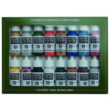 65629 vallejo model color 16 color set 70101 folkstone basics 16