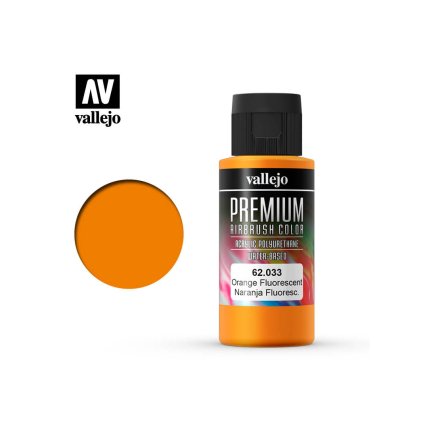 Vallejo PREMIUM Farbe 62033 Fluoreszierendes Orange (60ml)
