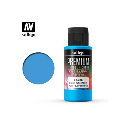 Vallejo PREMIUM Farbe 62038 Fluoreszierendes Blau (60ml)