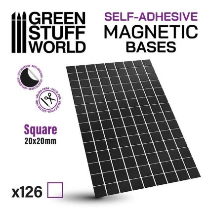 square magnetic sheet self adhesive 20x20mm