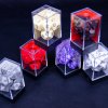 Set 7 RPG kostek: D4, D6, D8, D10, D12, D20, D10% (Chessex) (Farbe Schwarz+Rot)