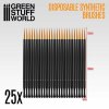 25x disposable synthetic brushes