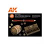 64315 1 ak acrylics 3gen set ak11673 old weathered wood vol1 6x17ml