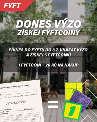 DONES VÝZO ZÍSKEJ FYFTCOINY JE TU🙌🏻 tak se na vás těšíme💃 Čas máte do 1.7.🫂 a pamatujte: výzo musí být vaše, nejde vzít za...