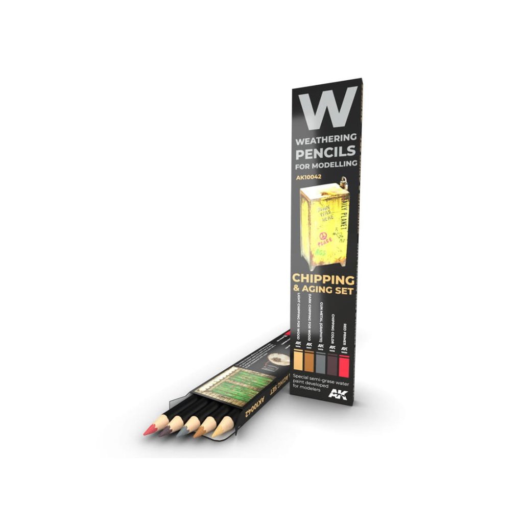 64198 ak ak10042 watercolor pencil set chipping 5 colors