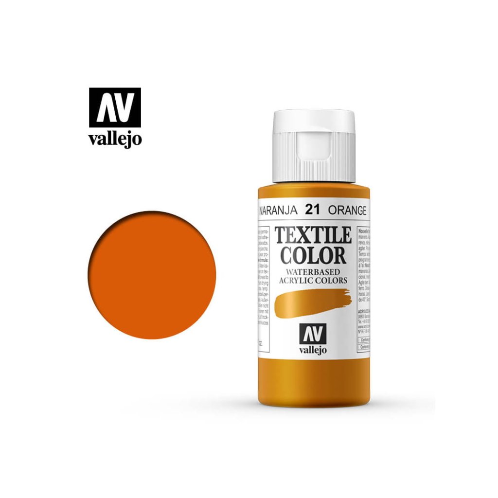 65350 vallejo textile color 40021 orange 60ml