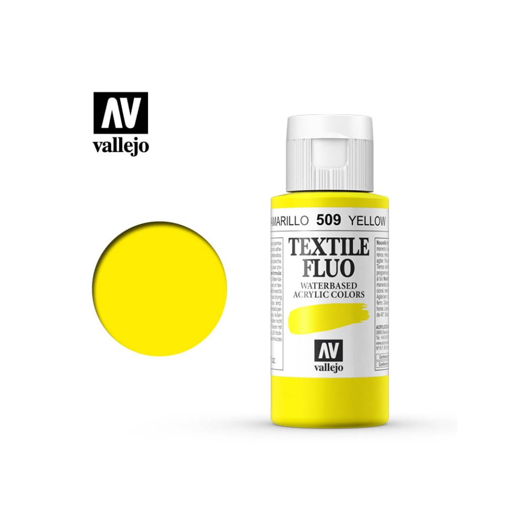 65407 vallejo textile color 40509 fluorescent yellow 60ml