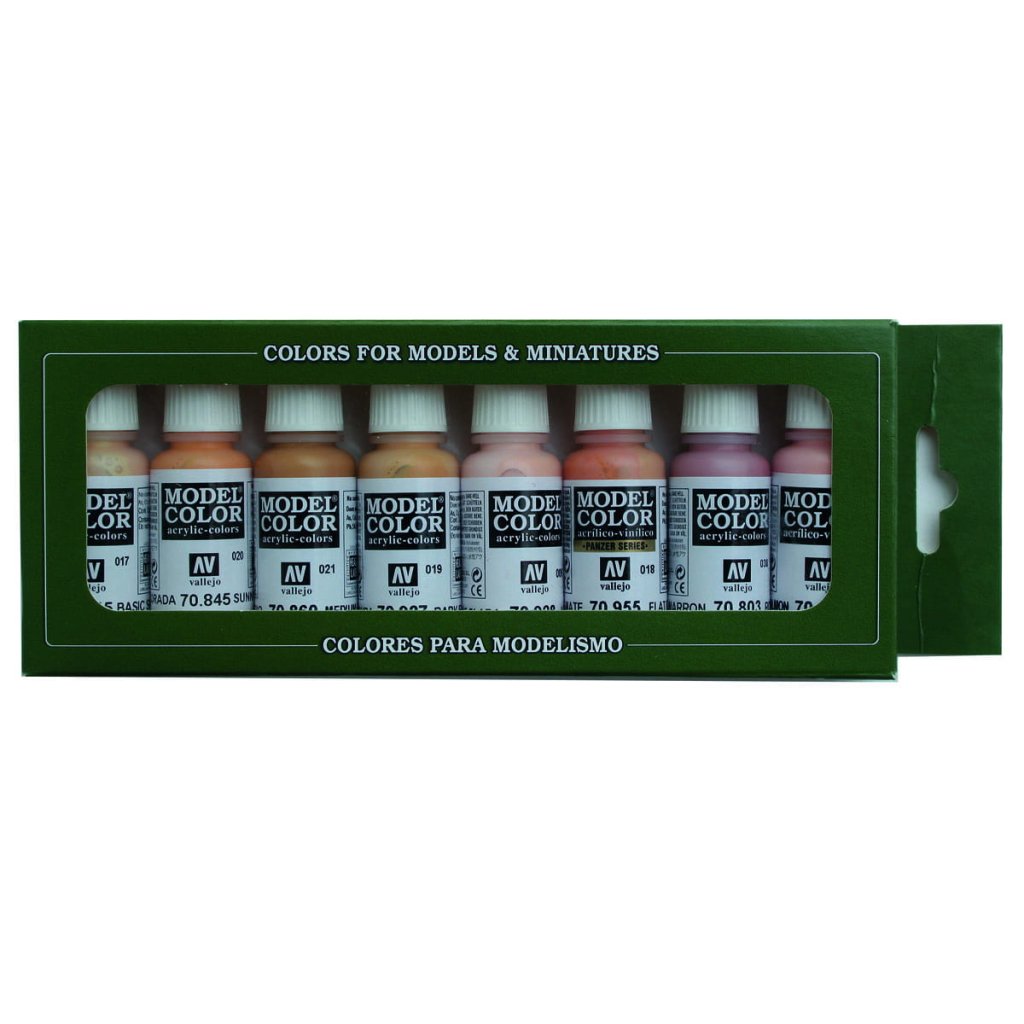 65641 vallejo model color 8 colors set 70124 face skin tones 8