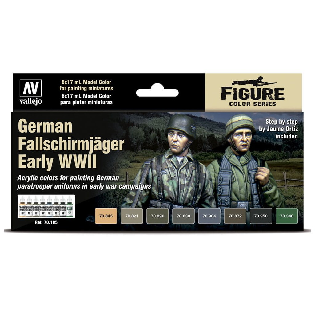 65653 vallejo model color 8 color set 70185 german fallschirmjager early wwii 8