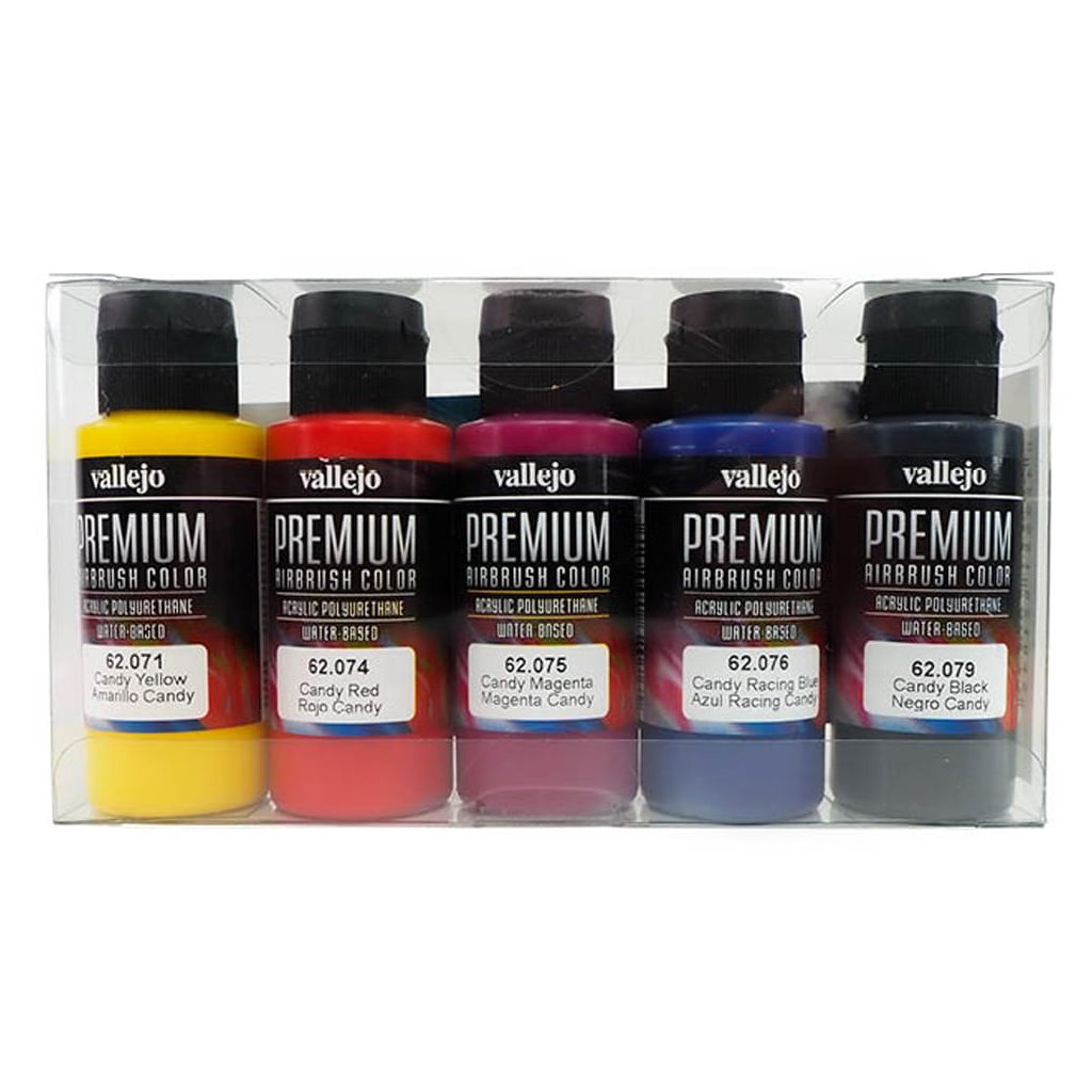 65995 vallejo premium color candy color set 5x60ml