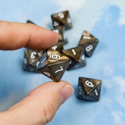 D8 Zar de joc (Culoare Černá)