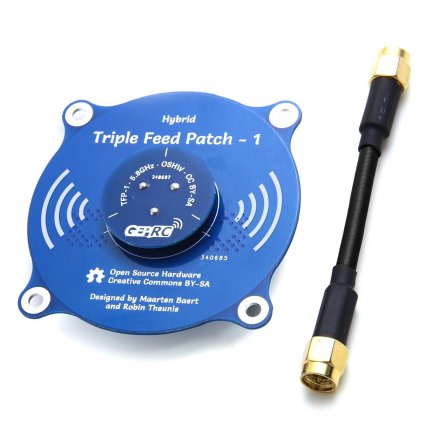 Triplu feed patch 5.8GHz RHCP/LHCP (GEPRC) (Variantă SMA-MALE konektor)