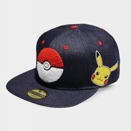 47151 pokemon snapback denim ksiltovka difuzed