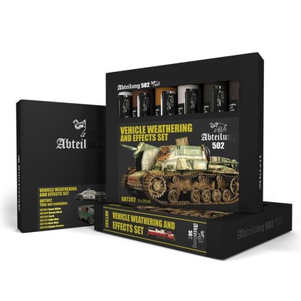 64117 1 abteilung 502 oil set abt302 vehicle weathering and effects set 6x20ml tubes