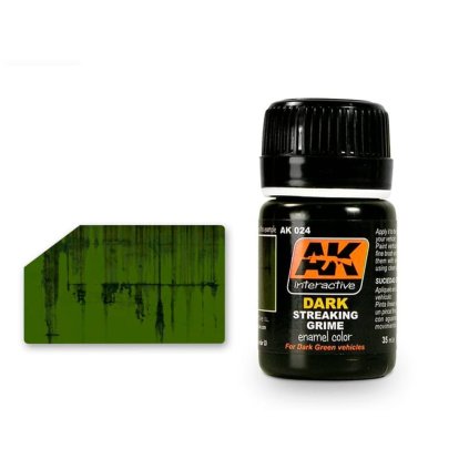 64144 ak weathering ak024 streaking grime for dark vehicles 35ml