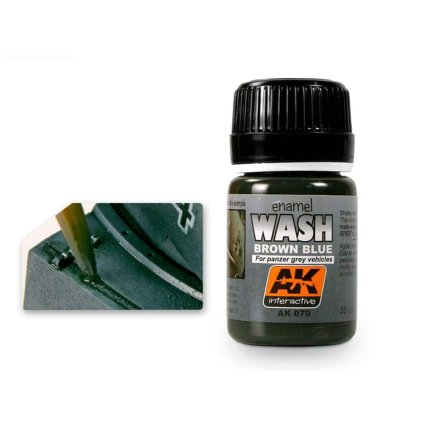 64177 ak weathering ak070 wash for panzer grey vehicles 35ml