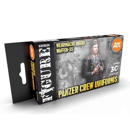 64297 ak acrylics 3gen figure set ak11622 panzer crew black uniforms set 3g 6x17ml