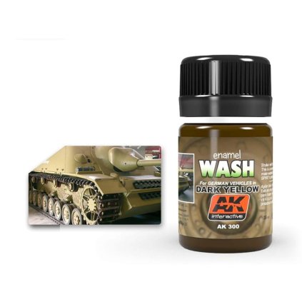 64420 ak weathering ak300 wash for dark yellow vehicles 35ml