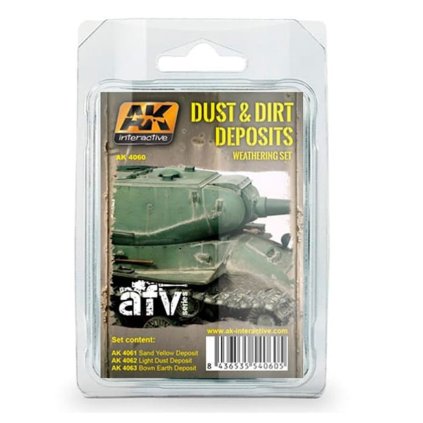 64426 ak weathering set ak4060 dust and dirt deposits weathering 3x35ml