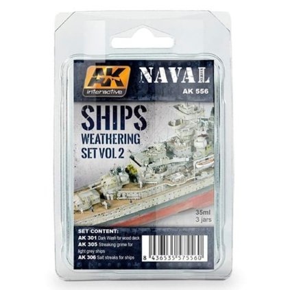 64447 ak weathering set ak556 ships vol 2 weathering 3x35ml