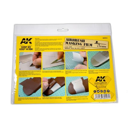 64522 ak ak9045 airbrush masking film 2pcs a4