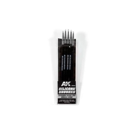 64531 ak tools ak9085 set of 5 silicone brushes medium hard tip small