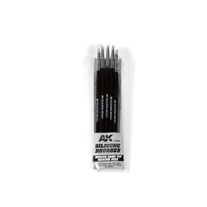 64534 ak tools ak9086 set of 5 silicone brushes medium hard tip medium