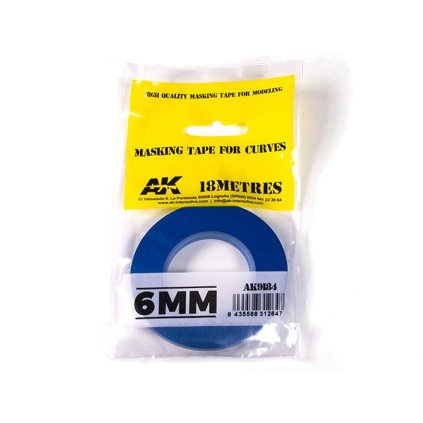 64564 ak ak9184 blue masking tape for curves 6mm