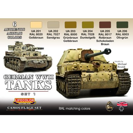 65140 set barev lifecolor cs01 german wwii tanks set barev1