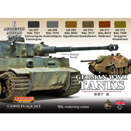 65143 set barev lifecolor cs03 german wwii tanks set barev2