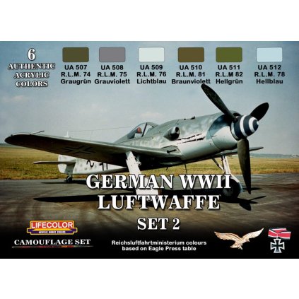 65149 set barev lifecolor cs07 german wwii luftwaffe set barev2