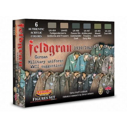 65182 set barev lifecolor cs55 feldgrau 1939 1945 german military uniforms wwii