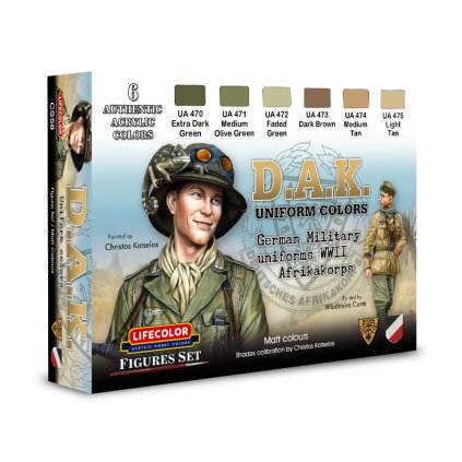 65185 set barev lifecolor cs58 d a k uniform colors german military uniforms wwii afrikakorps