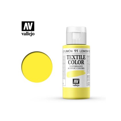 65335 vallejo textile color 40011 lemon yellow 60ml